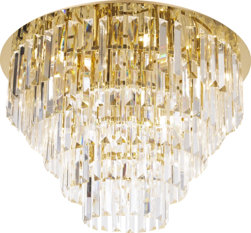 MAXLIGHT C0224 - Taklampa MONACO 16xG9/40W/230V diameter 80 cm guld