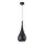 MAXLIGHT P0233 - Ljuskrona med textilsladd DROP 1xE27/40W/230V diameter 20 cm svart