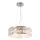 MAXLIGHT P0238 - Ljuskrona med textilsladd DIAMANTE 6xG9/42W/230V diameter 46 cm skinande krom