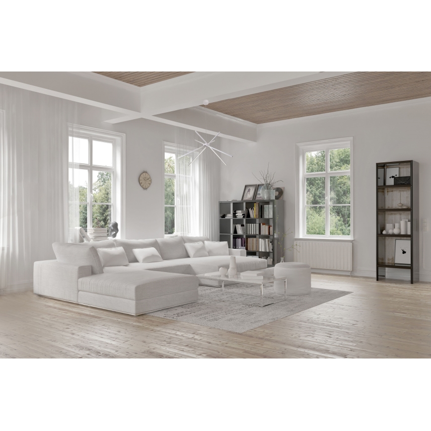 MAXLIGHT P0270 - LED ljuskrona med textilsladd SPINDEL LED/33W/230V vit