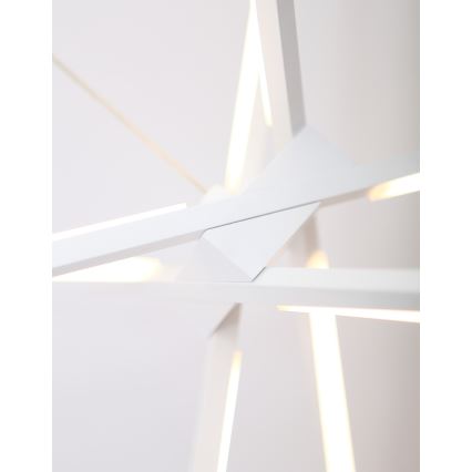 MAXLIGHT P0270 - LED ljuskrona med textilsladd SPINDEL LED/33W/230V vit