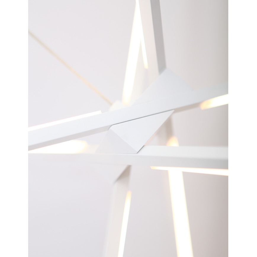 MAXLIGHT P0270 - LED ljuskrona med textilsladd SPINDEL LED/33W/230V vit