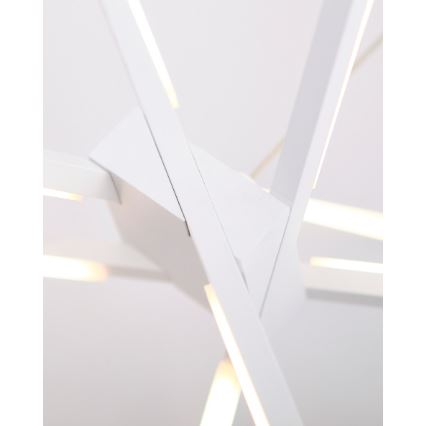 MAXLIGHT P0270 - LED ljuskrona med textilsladd SPINDEL LED/33W/230V vit