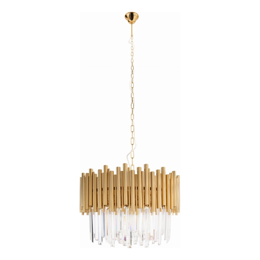 MAXLIGHT P0284 - Ljuskrona på kedja VOGUE 12xE14/40W/230V diameter 60 cm guld