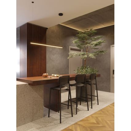 MAXLIGHT P0310 - LED ljuskrona med textilsladd TRIO LED/12W/230V svart