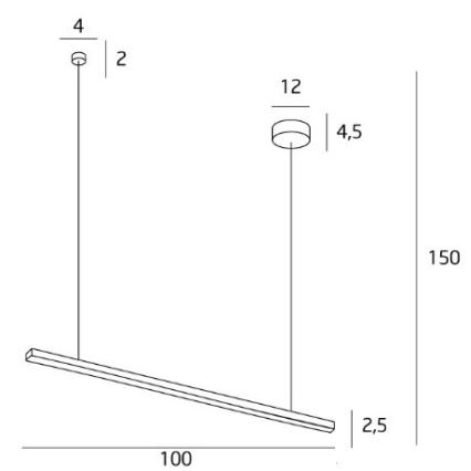 MAXLIGHT P0310D - LED ljusreglerad ljuskrona på textilsladd TRIO LED/12W/230V svart
