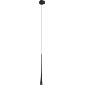 MAXLIGHT P0372 - LED ljuskrona med textilsladd KAFFE LED/7W/230V diameter 3 cm svart