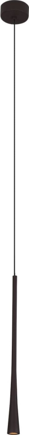 MAXLIGHT P0372 - LED ljuskrona med textilsladd KAFFE LED/7W/230V diameter 3 cm svart