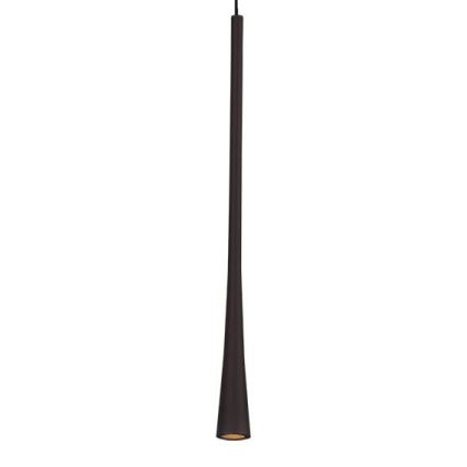MAXLIGHT P0372 - LED ljuskrona med textilsladd KAFFE LED/7W/230V diameter 3 cm svart
