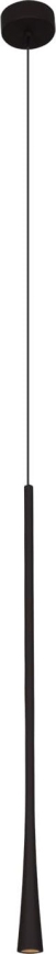 MAXLIGHT P0373 - LED ljuskrona med textilsladd KAFFE LED/7W/230V diameter 3 cm svart