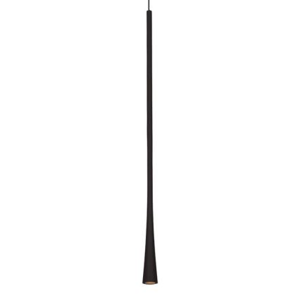 MAXLIGHT P0373 - LED ljuskrona med textilsladd KAFFE LED/7W/230V diameter 3 cm svart