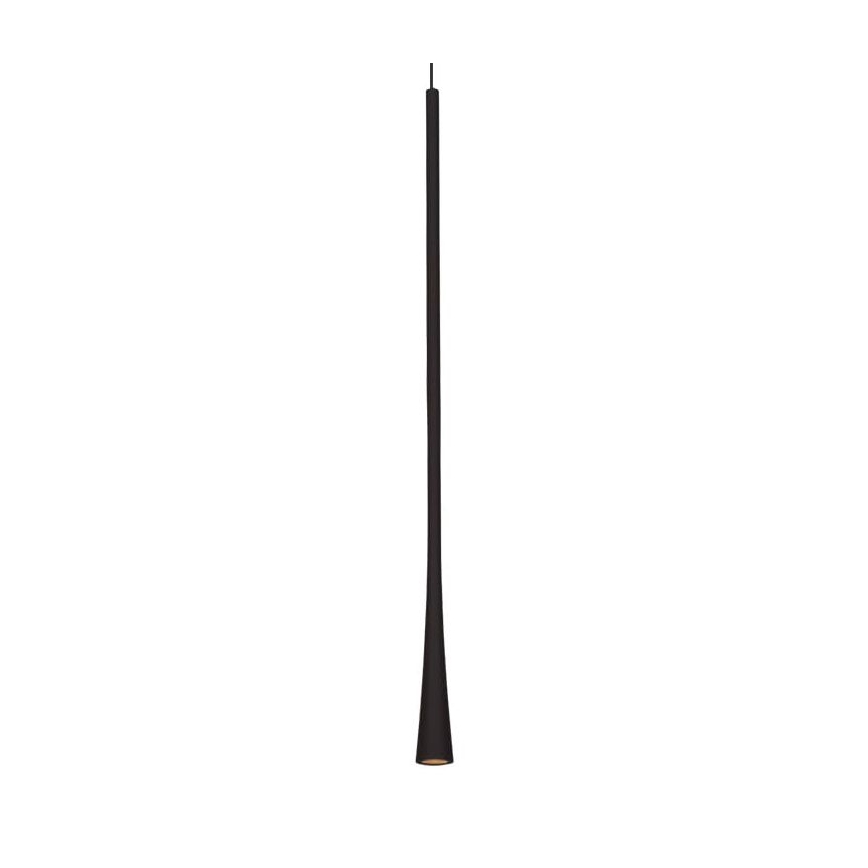 MAXLIGHT P0373 - LED ljuskrona med textilsladd KAFFE LED/7W/230V diameter 3 cm svart