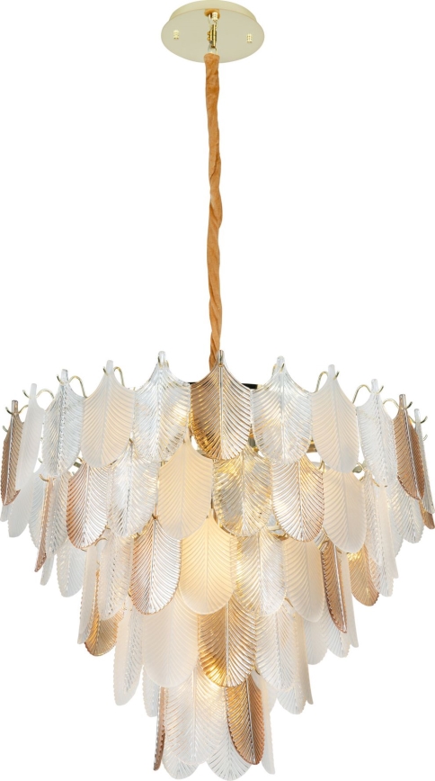 MAXLIGHT P0418 - Ljuskrona på kedja ARWENA 15xE14/40W/230V diameter 80 cm guld