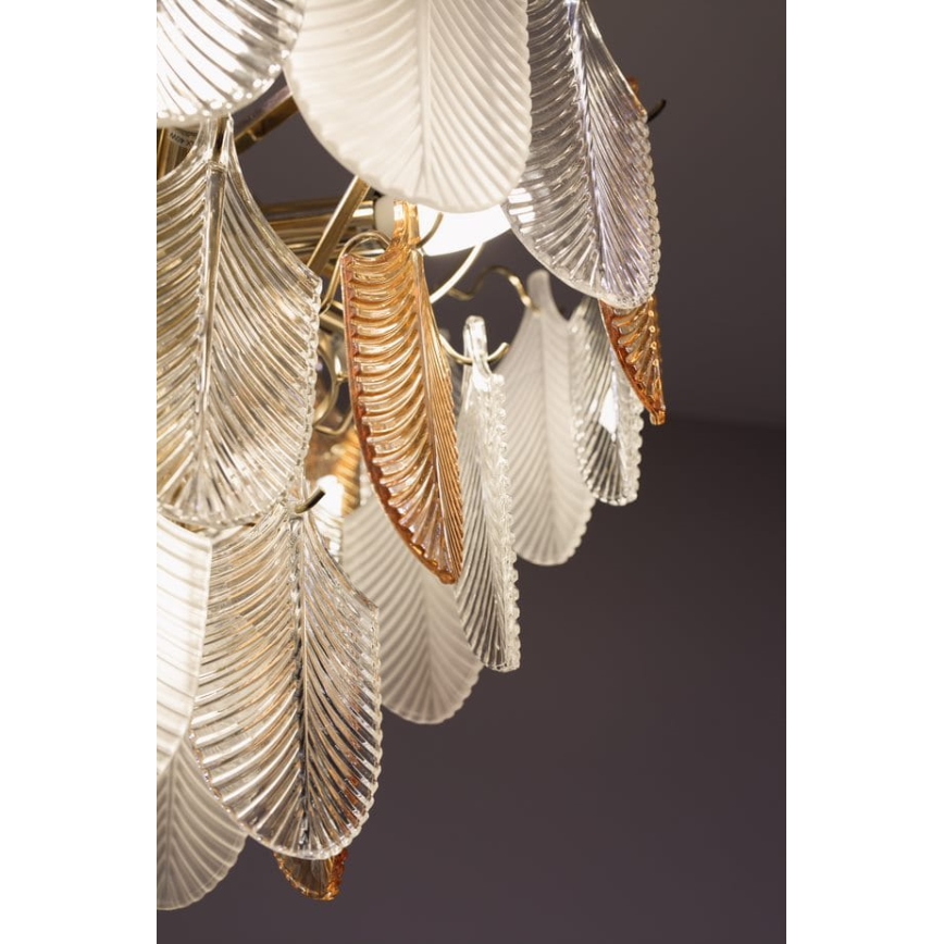MAXLIGHT P0418 - Ljuskrona på kedja ARWENA 15xE14/40W/230V diameter 80 cm guld