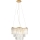 MAXLIGHT P0423 - Ljuskrona med textilsladd MONACO 9xG9/40W/230V diameter 42 cm guld