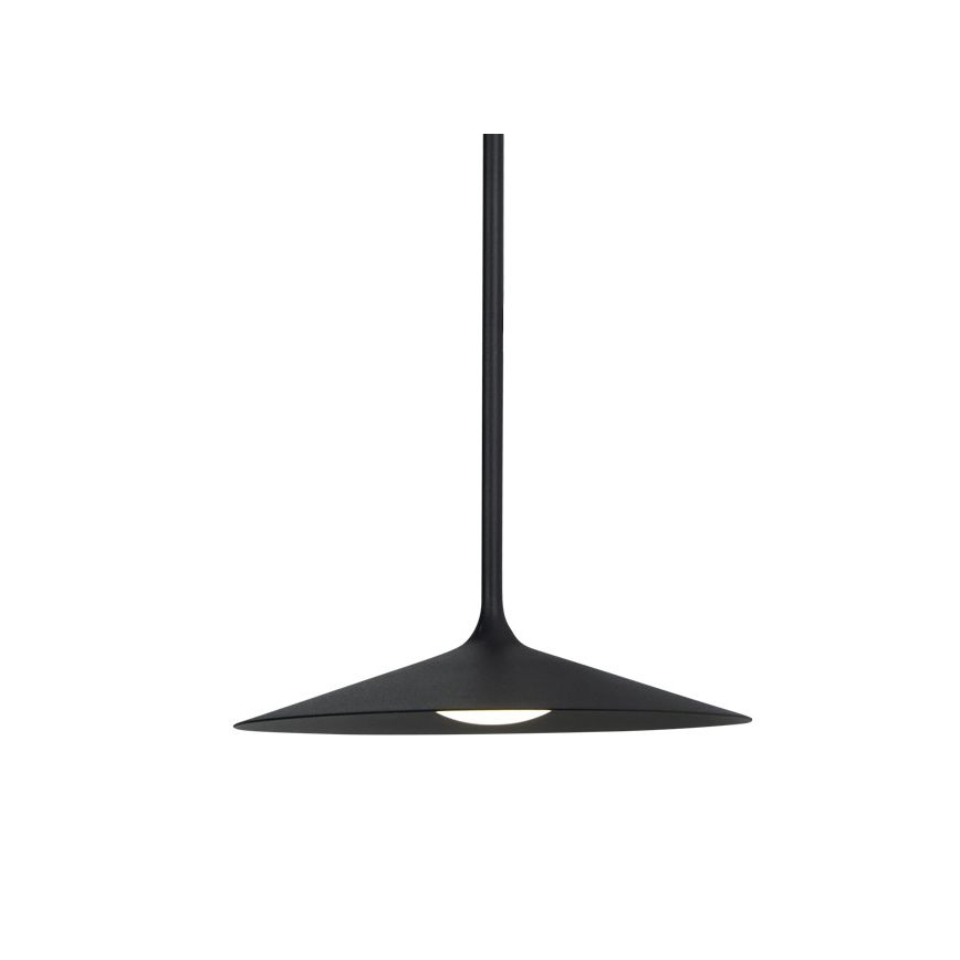 MAXLIGHT P0456 - LED ljuskrona med textilsladd HANA LED/6W/230V diameter 17,5 cm svart