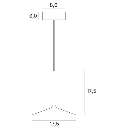 MAXLIGHT P0456 - LED ljuskrona med textilsladd HANA LED/6W/230V diameter 17,5 cm svart