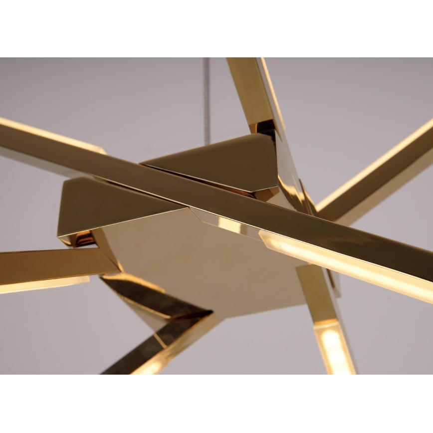 MAXLIGHT P0457 - LED ljuskrona med textilsladd SPINDEL LED/33W/230V guld