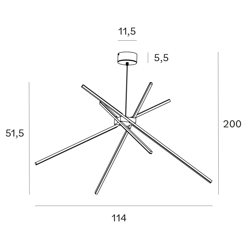 MAXLIGHT P0457 - LED ljuskrona med textilsladd SPINDEL LED/33W/230V guld