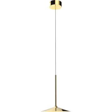 MAXLIGHT P0460 - LED ljuskrona med textilsladd HANA LED/6W/230V diameter 17,5 cm guld