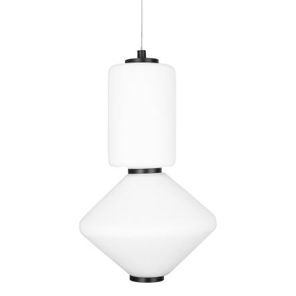 MAXLIGHT P0467 - LED ljuskrona med textilsladd AKIKO LED/16W/230V diameter 20 cm vit