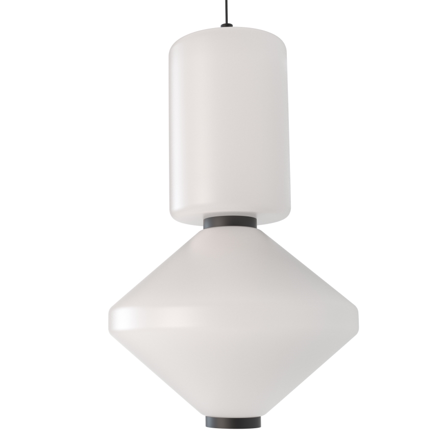 MAXLIGHT P0467 - LED ljuskrona med textilsladd AKIKO LED/16W/230V diameter 20 cm vit