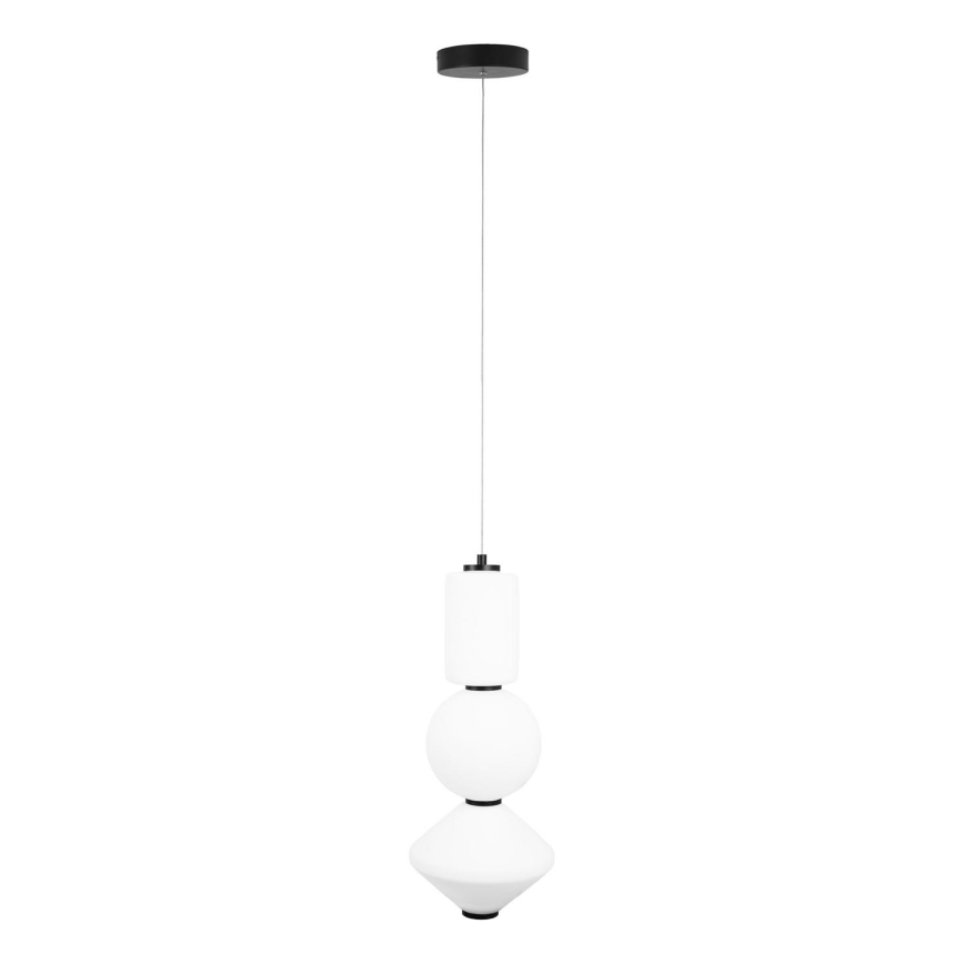 MAXLIGHT P0468 - LED ljuskrona med textilsladd AKIKO LED/23W/230V diameter 20 cm vit