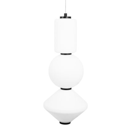 MAXLIGHT P0468 - LED ljuskrona med textilsladd AKIKO LED/23W/230V diameter 20 cm vit