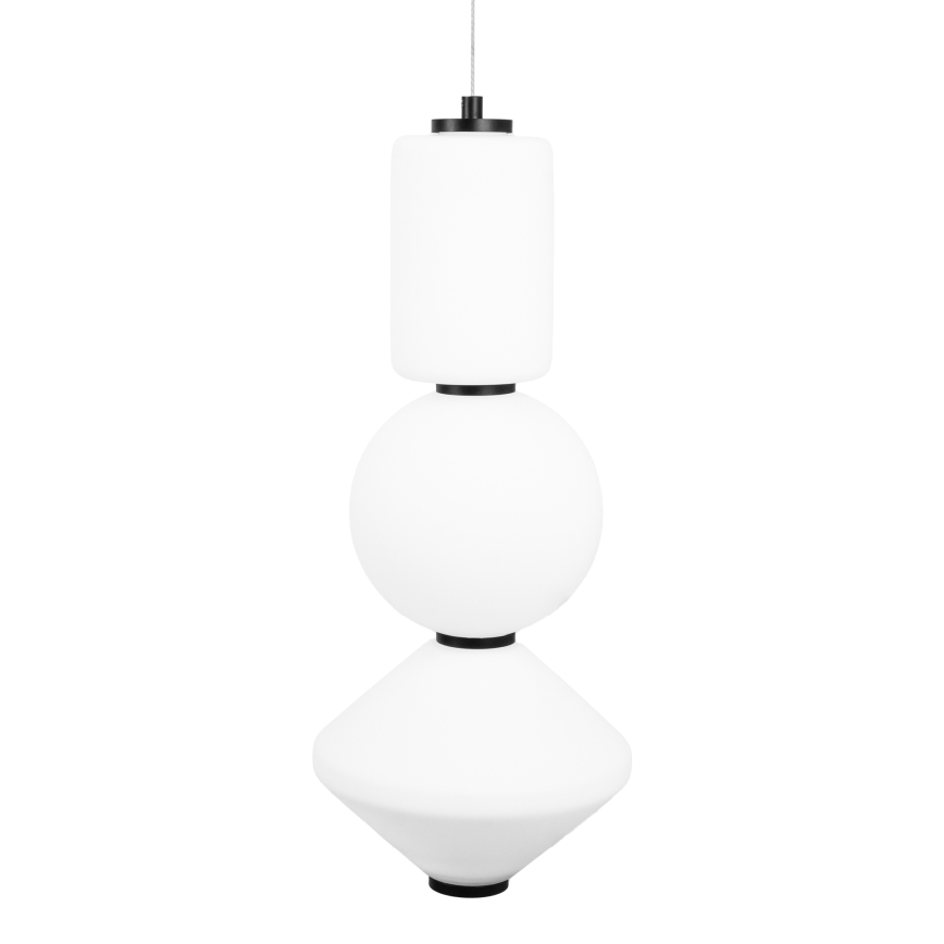 MAXLIGHT P0468 - LED ljuskrona med textilsladd AKIKO LED/23W/230V diameter 20 cm vit