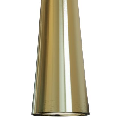 MAXLIGHT P0484 - LED ljuskrona med textilsladd KAFFE LED/7W/230V diameter 3 cm guld