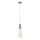 MAXLIGHT P0510 - Ljuskrona med textilsladd CAMPANILA 1xE27/40W/230V diameter 10 cm mässing/beige