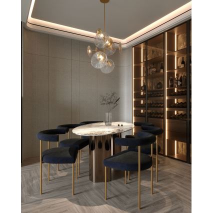 MAXLIGHT P0541 - LED pendelljuskrona ALLURE 14xLED/5W/230V diameter 60 cm guld