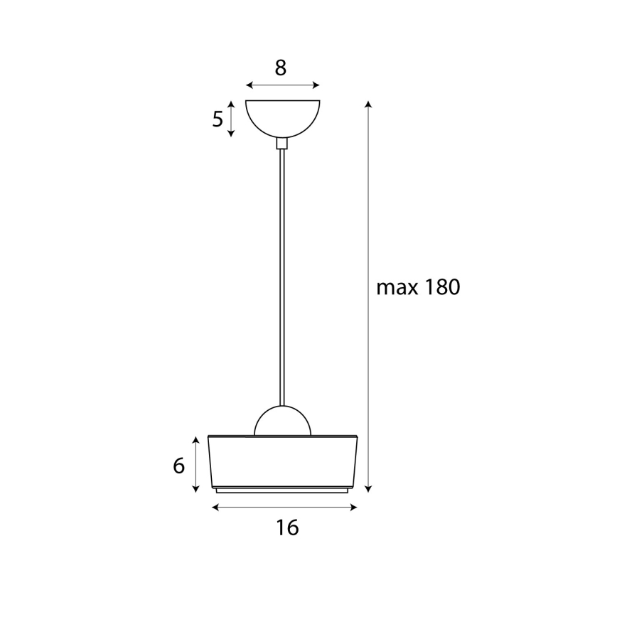 MAXLIGHT P0542 - LED ljuskrona med textilsladd LIPARI LED/6W/230V diameter 16 cm genomskinlig