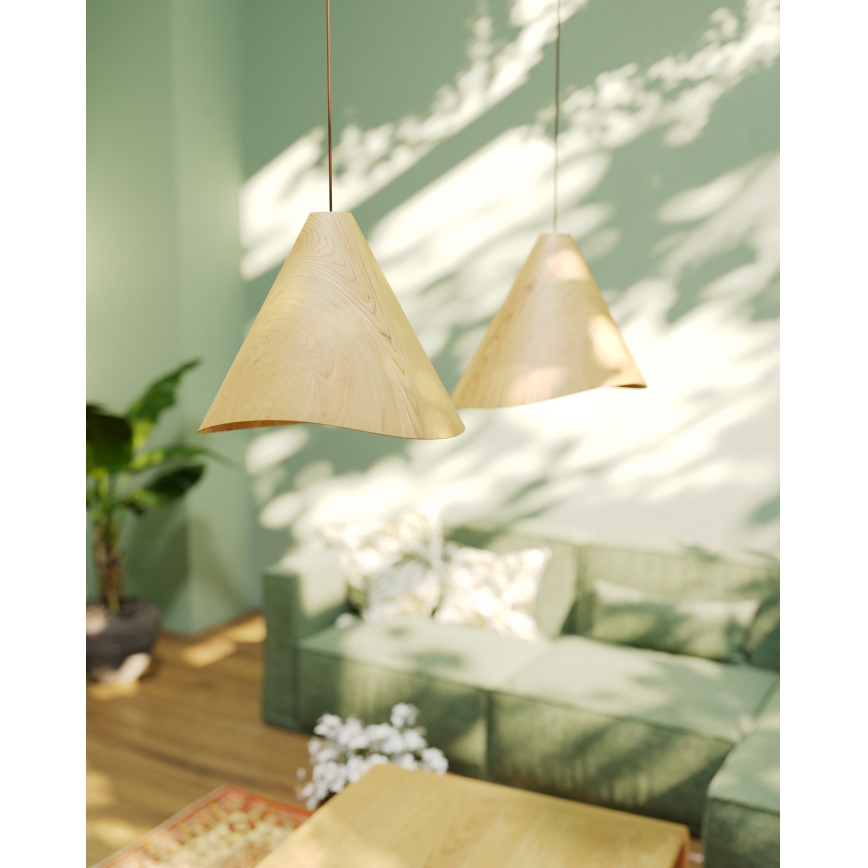 MAXLIGHT P0547 - Ljuskrona med textilsladd SAKURA 1xE27/60W/230V diameter 33,5 cm ek