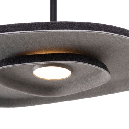 MAXLIGHT P0560 - LED ljuskrona med textilsladd DEUX LED/5W/230V svart