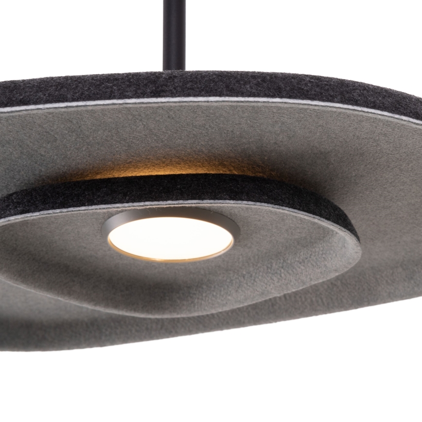 MAXLIGHT P0560 - LED ljuskrona med textilsladd DEUX LED/5W/230V svart