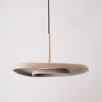 MAXLIGHT P0561 - LED ljuskrona med textilsladd DEUX LED/5W/230V beige/grå