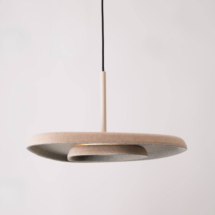 MAXLIGHT P0561 - LED ljuskrona med textilsladd DEUX LED/5W/230V beige/grå