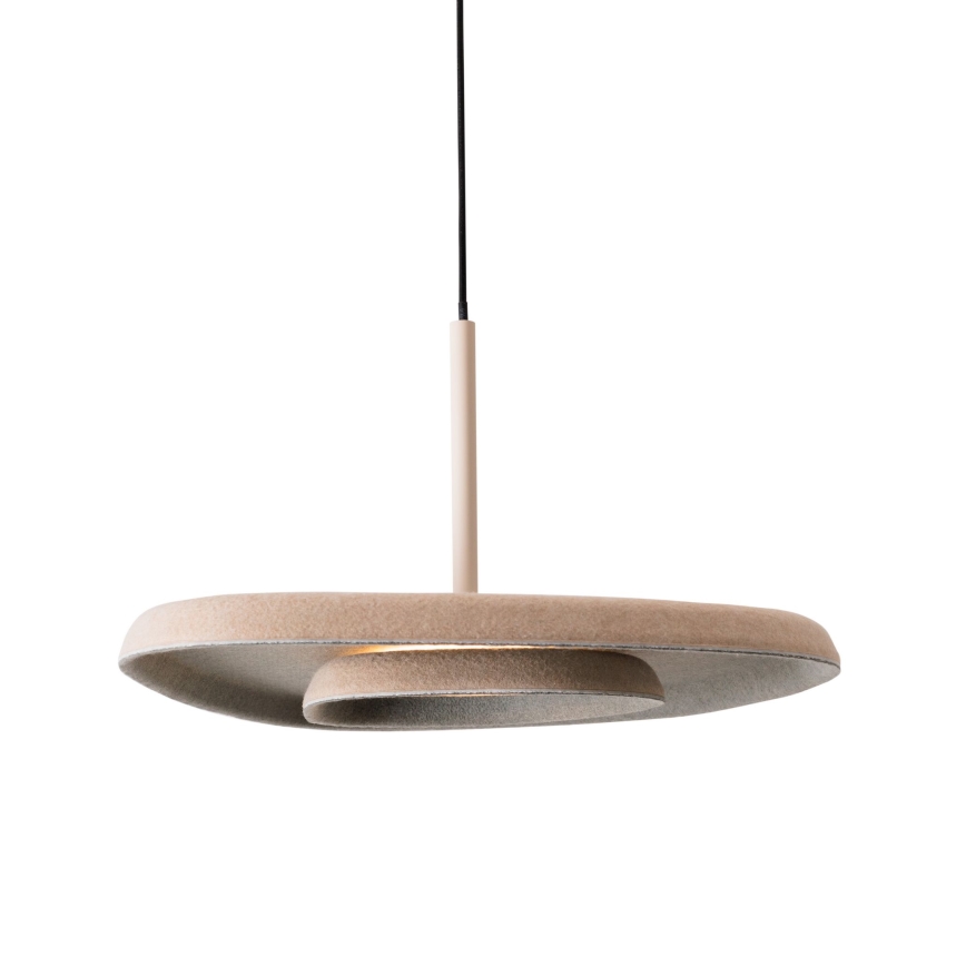 MAXLIGHT P0561 - LED ljuskrona med textilsladd DEUX LED/5W/230V beige/grå