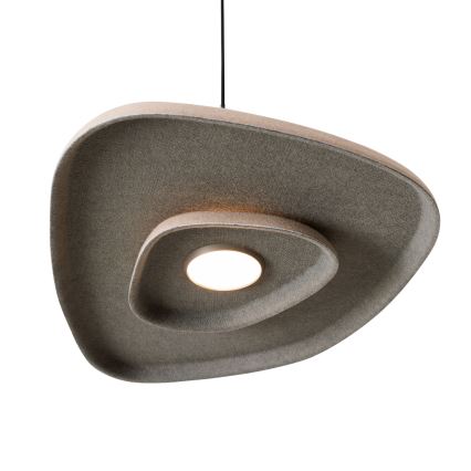 MAXLIGHT P0561 - LED ljuskrona med textilsladd DEUX LED/5W/230V beige/grå