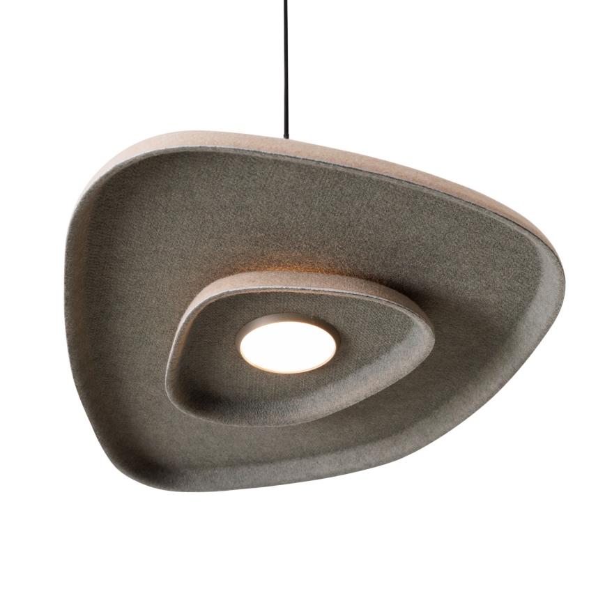 MAXLIGHT P0561 - LED ljuskrona med textilsladd DEUX LED/5W/230V beige/grå