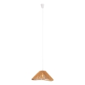 MAXLIGHT P0577 - Ljuskrona med textilsladd AMALFI 1xE27/15W/230V diameter 45 cm beige