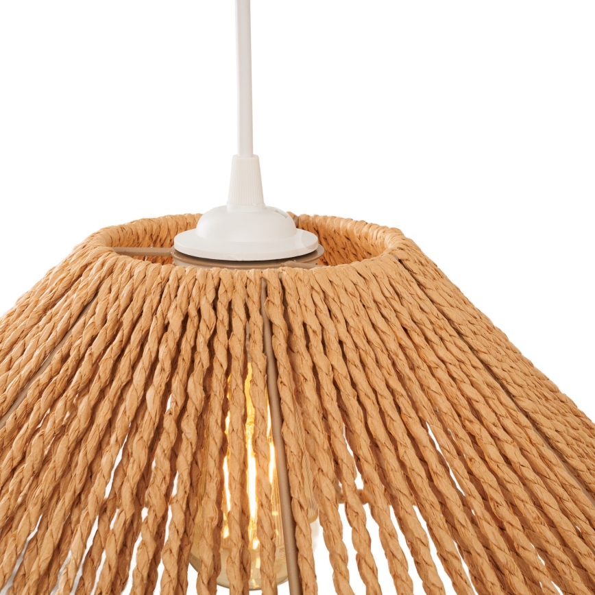 MAXLIGHT P0577 - Ljuskrona med textilsladd AMALFI 1xE27/15W/230V diameter 45 cm beige