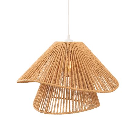 MAXLIGHT P0578 - Ljuskrona med textilsladd AMALFI 1xE27/15W/230V diameter 45 cm beige