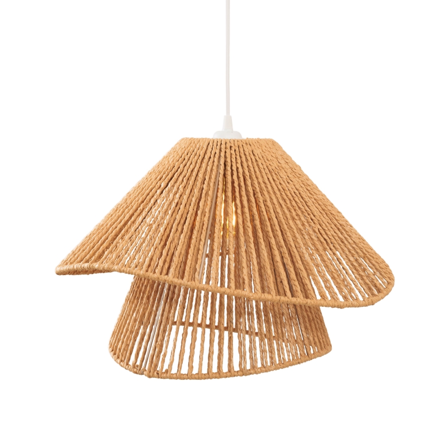 MAXLIGHT P0578 - Ljuskrona med textilsladd AMALFI 1xE27/15W/230V diameter 45 cm beige