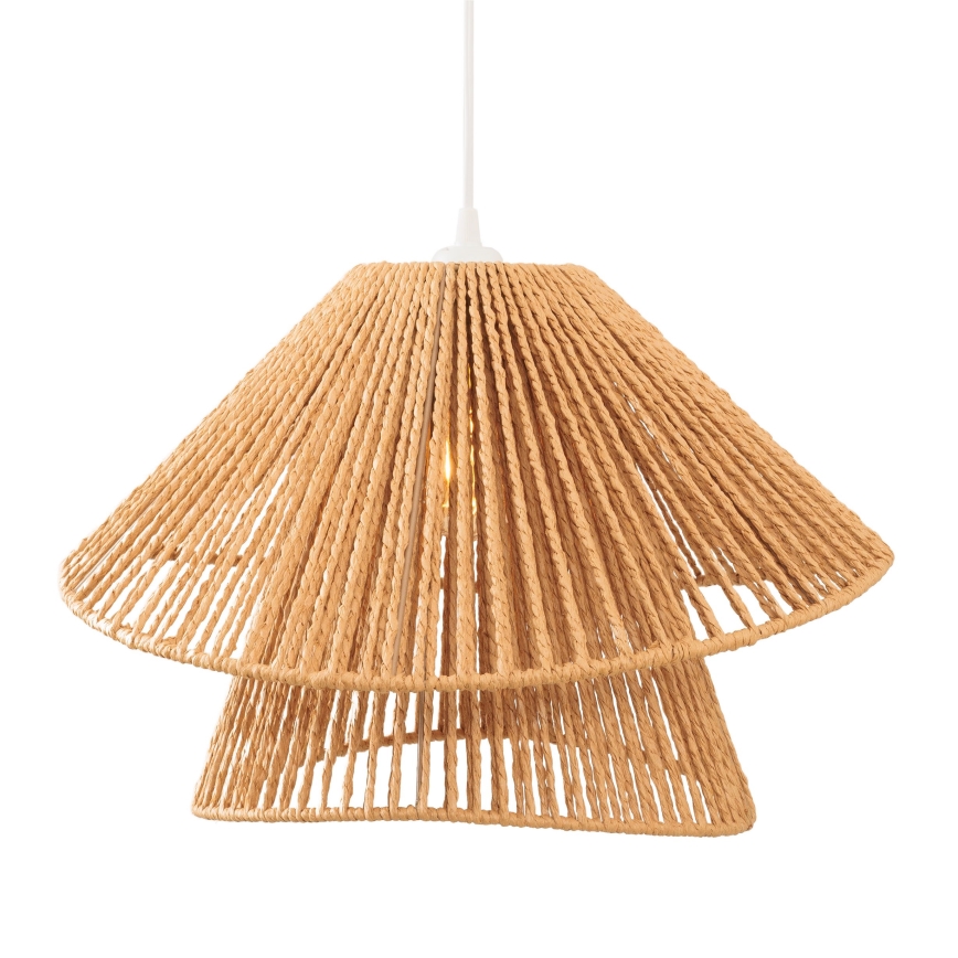 MAXLIGHT P0578 - Ljuskrona med textilsladd AMALFI 1xE27/15W/230V diameter 45 cm beige