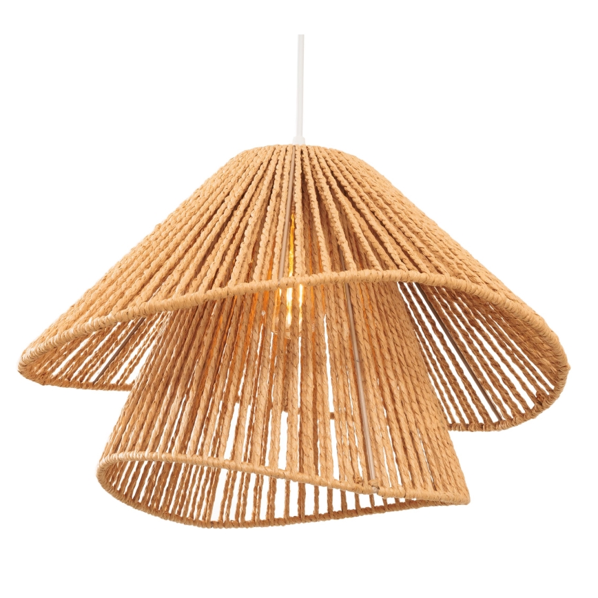 MAXLIGHT P0578 - Ljuskrona med textilsladd AMALFI 1xE27/15W/230V diameter 45 cm beige