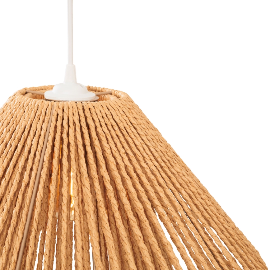 MAXLIGHT P0578 - Ljuskrona med textilsladd AMALFI 1xE27/15W/230V diameter 45 cm beige