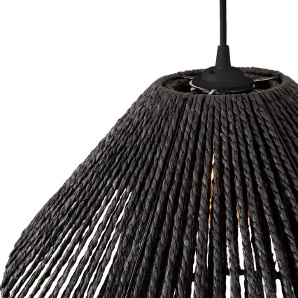 MAXLIGHT P0580 - Ljuskrona med textilsladd AMALFI 1xE27/15W/230V diameter 45 cm svart