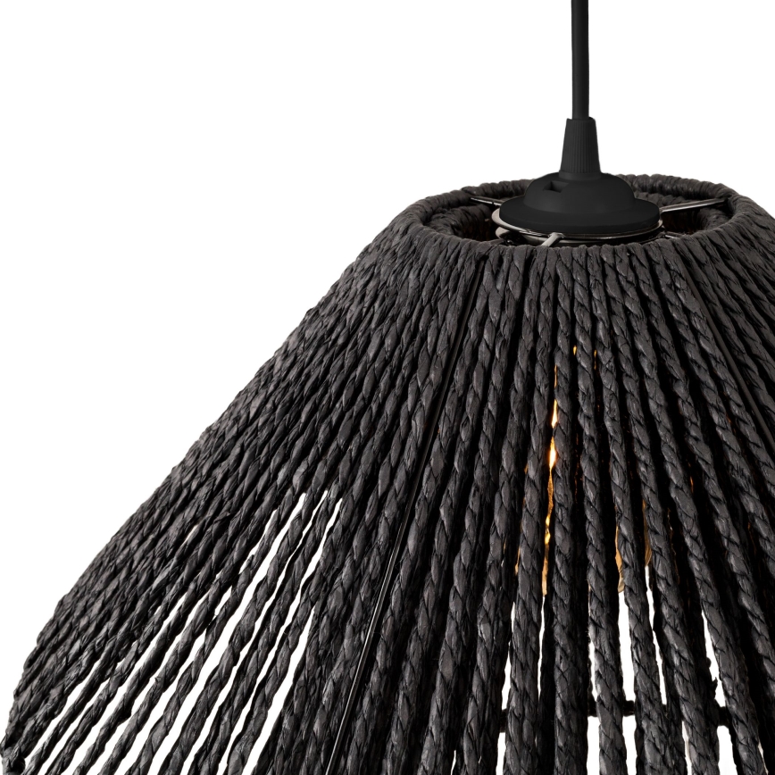 MAXLIGHT P0580 - Ljuskrona med textilsladd AMALFI 1xE27/15W/230V diameter 45 cm svart